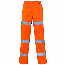 Hi Vis 3 Band Polycotton Trousers