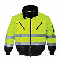 PJ50 Yellow/Black Hi-Vis 3-in-1 Contrast Pilot Jacket