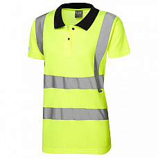 LANA ISO 20471 Cl 2 Comfort Women's Polo Shirt HV YELLOW