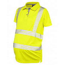 LOVACOTT ISO 20471 Cl 2 Coolviz Ultra Maternity Polo Shirt HV YELLOW