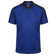 New Royal / Navy Contrast Quick Wicking Polo Shirt