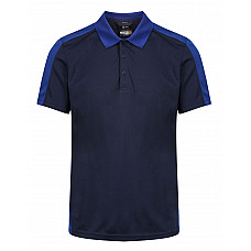 Navy/ New Royal Contrast Quick Wicking Polo Shirt