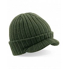 Olive Green Peaked Beanie