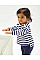 White/Navy Baby Breton Top