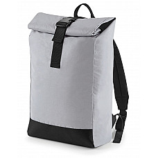 Silver Reflective Reflective Roll-Top Backpack