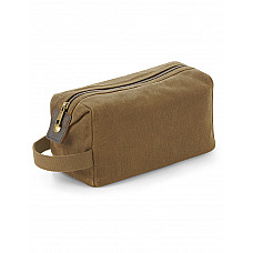 Desert Sand Heritage Waxed Canvas Wash Bag