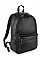 Black Faux Leather Fashion Backpack