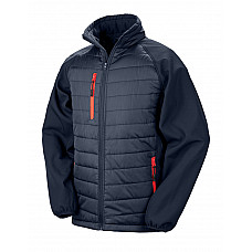 Navy/Red Compass Padded Softshell Jacket