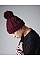 Navy Cable Knit Melange Beanie