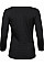 Black Women's Stretch 3/4 Sleeve Tee