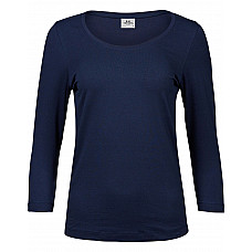 Navy Women's Stretch 3/4 Sleeve Tee