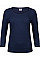 Navy Women's Stretch 3/4 Sleeve Tee