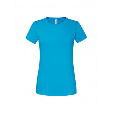 Azure Blue Ladies' Iconic 195 Ring Spun Premium T