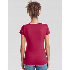 Cranberry Ladies' Iconic 195 Ring Spun Premium T