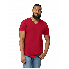 Cherry Red Softstyle® Adult V-Neck T-Shirt