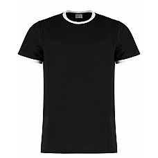 Black/White Fashion Fit Ringer Tee