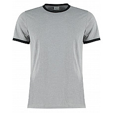 Light Grey Marl/ Black Fashion Fit Ringer Tee