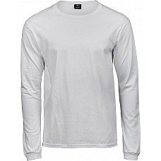 White Men's Long Sleeve Fashion Sof-Tee