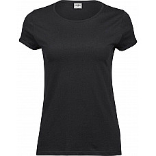 Black Ladies Roll-Up Tee