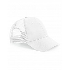 White Recycled Urbanwear 6 Panel Snapback Trucker