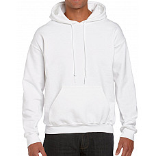 White DryBlend®  Adult Hooded Sweatshirt