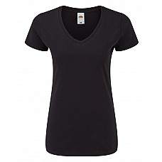 Black Ladies' Iconic 150 V-Neck T