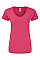 Fuchsia Ladies' Iconic 150 V-Neck T