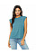 Heather Deep Teal Women's Flowy Muscle Tee with Rolled Cuff