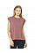 Mauve Women's Flowy Muscle Tee with Rolled Cuff