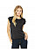 Dark Grey Heather Women's Flowy Muscle Tee with Rolled Cuff