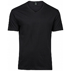 Black Men's Fashion V-Neck Sof-Tee