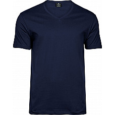 Navy Men's Fashion V-Neck Sof-Tee