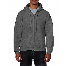 Dark Heather Heavy Blend™ Adult Full Zip Hooded Sweatshirt