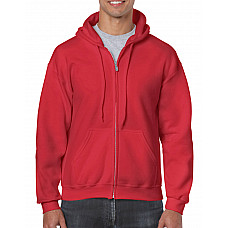 Red Heavy Blend™ Adult Full Zip Hooded Sweatshirt