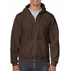 Dark Chocolate Heavy Blend™ Adult Full Zip Hooded Sweatshirt