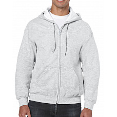 Ash Grey Heavy Blend™ Adult Full Zip Hooded Sweatshirt