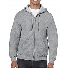 Sport Grey Heavy Blend™ Adult Full Zip Hooded Sweatshirt