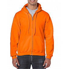 Safety Orange Heavy Blend™ Adult Full Zip Hooded Sweatshirt