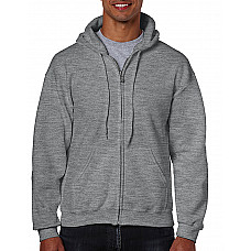 Graphite Heather Heavy Blend™ Adult Full Zip Hooded Sweatshirt