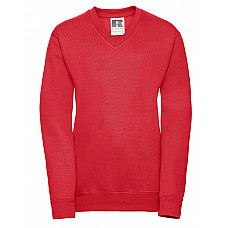 Bright Red Kids V-Neck Sweatshirt