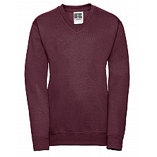 Burgundy Kids V-Neck Sweatshirt