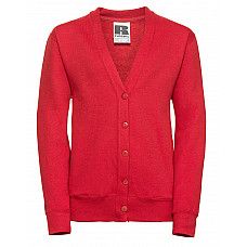 Bright Red Kids Sweatshirt Cardigan