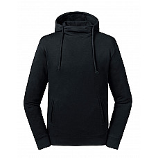 Black High Collar Hooded Sweat