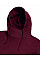 Burgundy High Collar Hooded Sweat