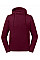 Burgundy High Collar Hooded Sweat