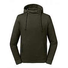 Dark Olive High Collar Hooded Sweat