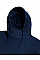 French Navy High Collar Hooded Sweat