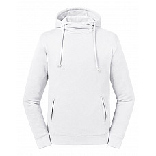 White High Collar Hooded Sweat