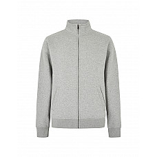 Heather Grey Regular Fit Zipped Sweatshirt