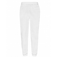 White Men's Classic Elasticated Cuff Jog Pants